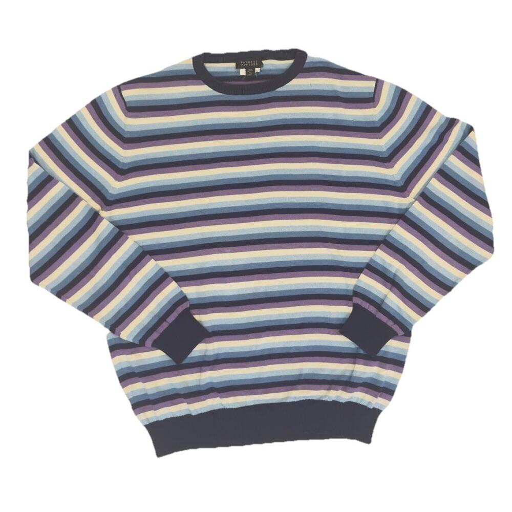 Barney’s New York Men’s Striped Cotton Sweater Size XL